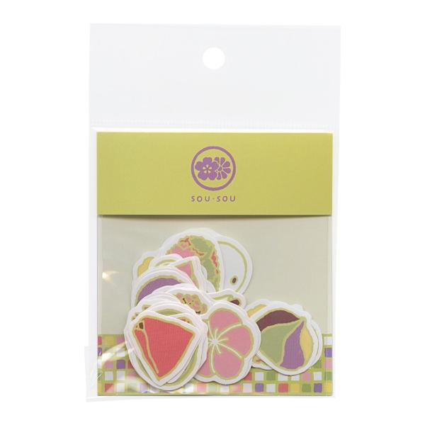 SOU・SOU× フレークシール 和菓子  シール 和ポップ かわいい 71340
