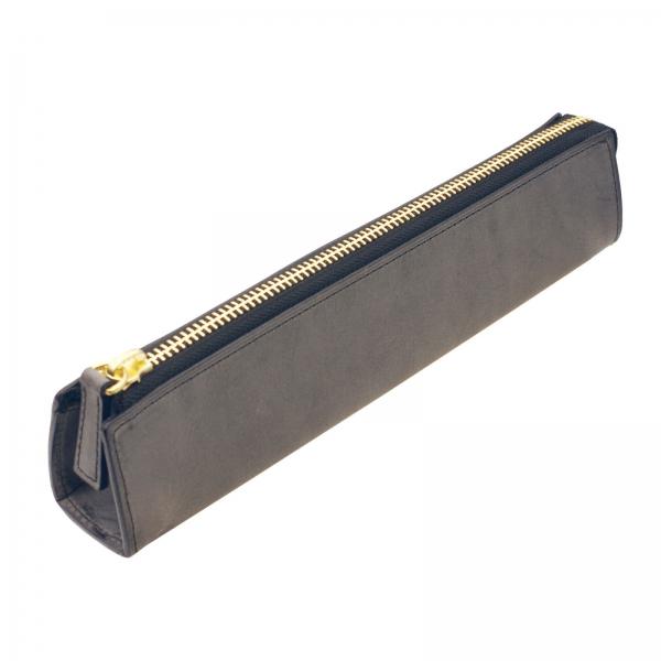 レッテラ・テンペスティ ペンケース ジッパー ロング(230mm) ブラック 本革 日本製 512-...