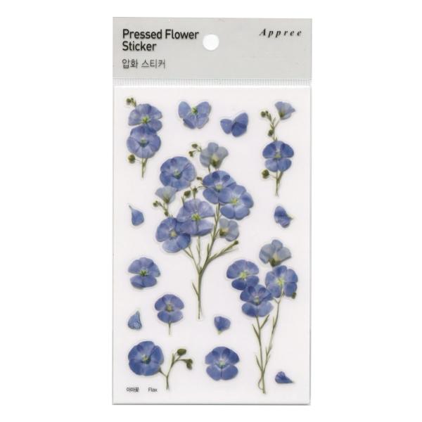 Pressed Flower Stickers /押し花 ステッカー フラックス  PFS-020