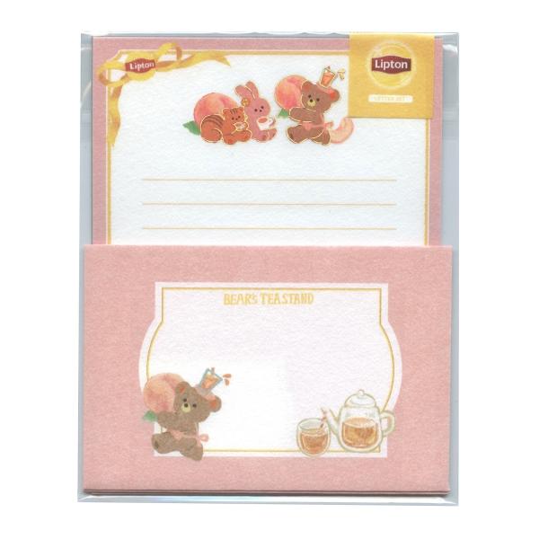 Lipton/リプトン 箔押しレターセット 美濃和紙 ピーチティー  LLL477