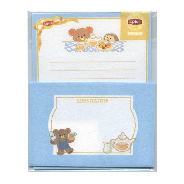 Lipton/リプトン 箔押しレターセット 美濃和紙 ミルクティー  LLL478