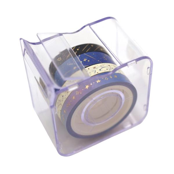 ホソマス ケース付き マスキングテープ 星空散歩 かわいい HMT-04