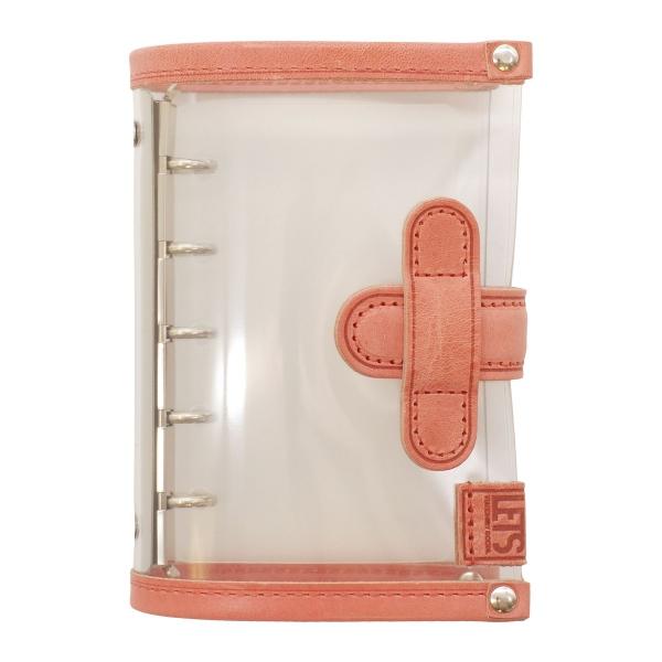 LETS STATIONERY GOODS クリアシステム手帳 ミニ5 mostro/アプリコットピ...