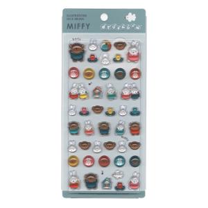ミッフィー ぽてジェムシール 緑 デコ 立体シール 正規ライセンス品 MS26-2｜文具・文房具のKDM ヤフー店
