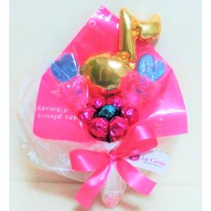 バルーン ブーケ 発表会 卒業 音符とイチゴとキャンディー 花束