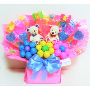 キャンディブーケ キャンディーブーケ 卓上 なかよしシロクマさんM 結婚式 誕生日 開店祝い 記念日 お祝い｜ke-la-serise