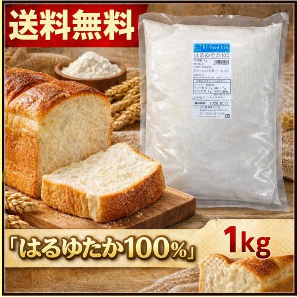 はるゆたか100% 1kg パン用小麦粉 強力粉 / 北海道産 パン用粉 小麦粉 国産 ハルユタカ ...