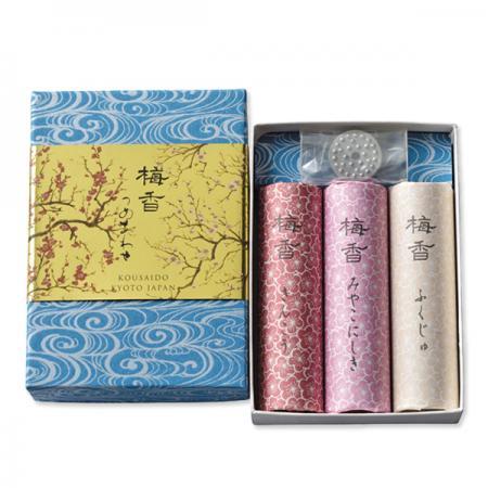 京都香彩堂梅香詰め合わせ 3種類うめづくし お香/御香 リラクゼーション リラックス アロマ プレゼ...