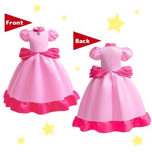 ピーチ姫コスチューム 3点セット コスプレ 衣...の詳細画像2