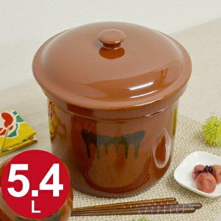 漬物容器 切立かめ 3号 5.4L 蓋付き 陶器