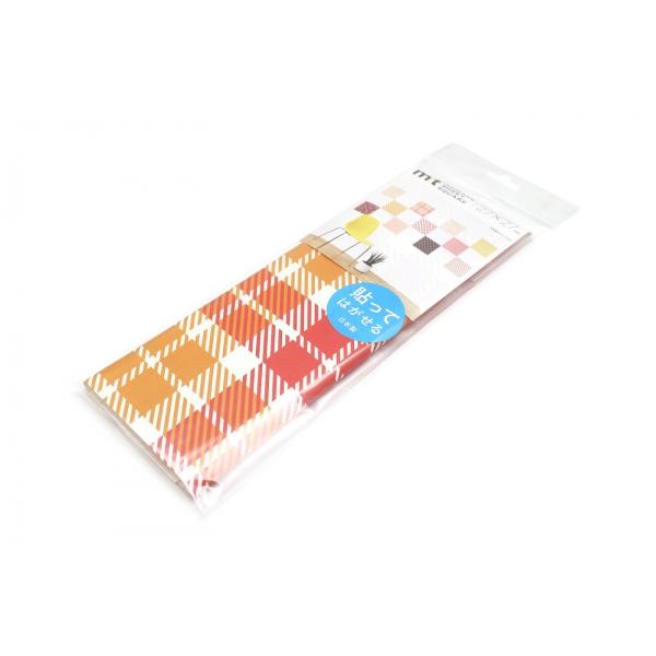 mtリメイクシートスクエア チェック・オレンジ×レッド