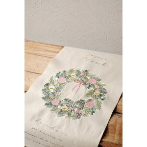 クリスマス CMプレミアム刺繍タペストリー S リース