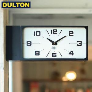 DULTON ダブル フェイス クロック レクタングル 両面時計 ダルトン ブラック ダークグリーン グレー｜keep