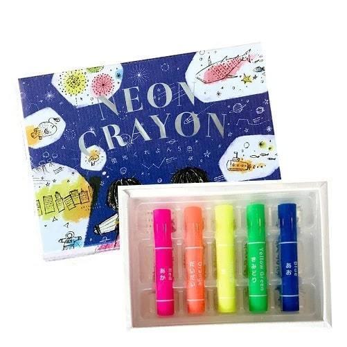 蛍光クレヨン5色　SD-KEAC29　お絵描き　ペン　カラー