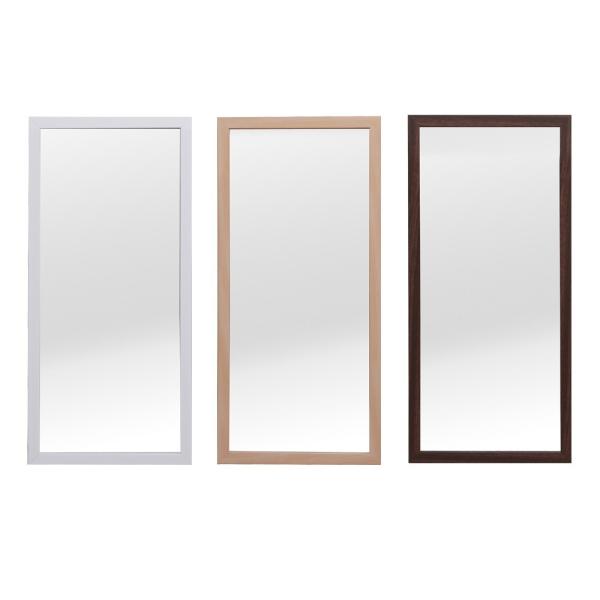 軽量ウォールミラーKarui (60) BR ブラウン 60cm 鏡 ミラー 北欧風 ナチュラル 飛...