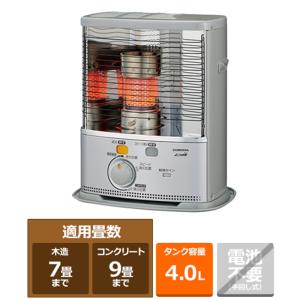 CORONA（コロナ） 石油ストーブ SXシリーズ シルバー SX-2422Y-S : 見