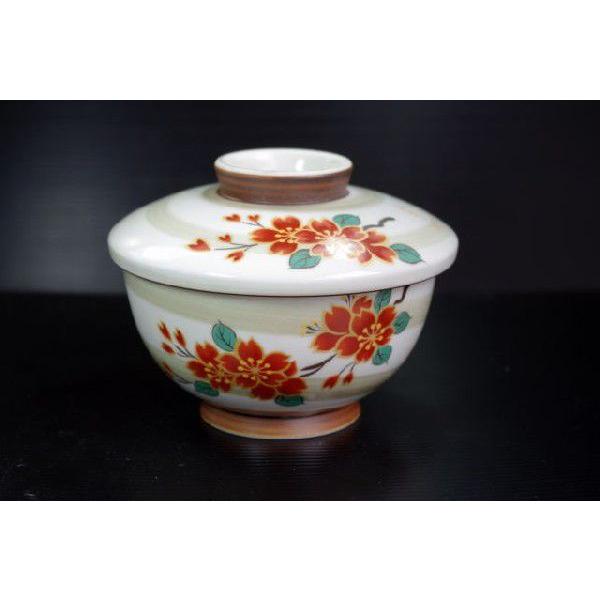 CW084 有田「祥窯」の「京都」　桜　蓋付ご飯茶碗★アウトレット品こみ★