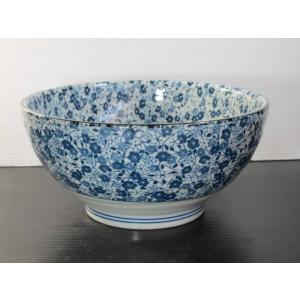 DB129藍染小花18.5ｃｍさぬきうどん丼★アウトレット品★｜keepintouch