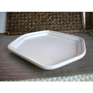 GT024　アイボリークリーム六角ランチプレート大　★アウトレット品★
