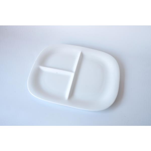 GT141　フチがまるっこい長角ランチプレート　アウトレット品こみ