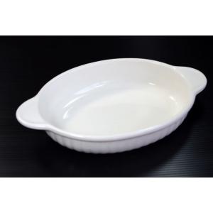 GT167　ぴったりサイズのクリームオーバルグラタン22.2cm　アウトレット品