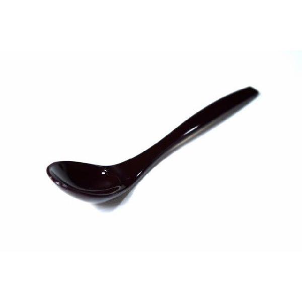 ダークブラウン茶碗蒸し・デザート用スプーンFK-481-408-90  [和食器/和風/赤茶色/日本...