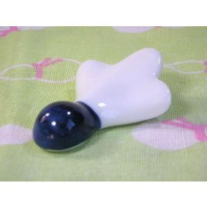 HO080 羽根突き・箸置き　紺　★アウトレット品★