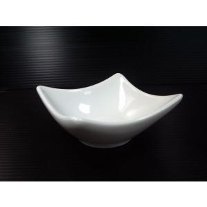 HO121　7cmスクエアディッシュ・白い角深皿