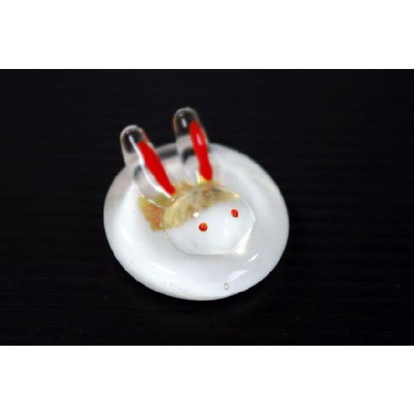 HO151金箔入りガラス手造り箸置き・金うさぎFTH★アウトレット品こみ★