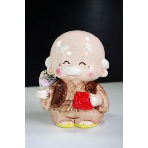 花持ちバンク　おじいちゃん　ＨＳ−１４７　ＯＪ  [陶磁器/お爺ちゃん/貯金箱/敬老の日/誕生日/贈...