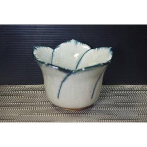 KB015　御深井貫入桔梗小鉢　