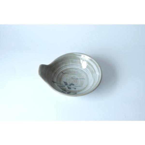 KB045　白刷毛桔梗とんすい　[美濃焼/日本製/料亭/旅館/アウトレットこみ]