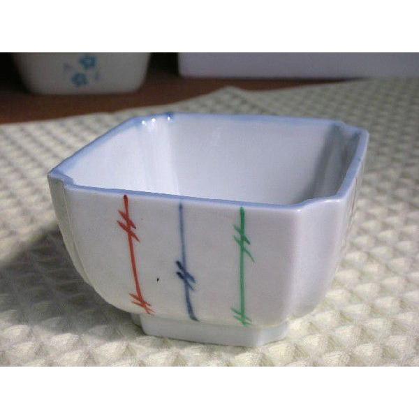 KB067和食器小鉢・赤絵十草３６角小鉢★アウトレット品★