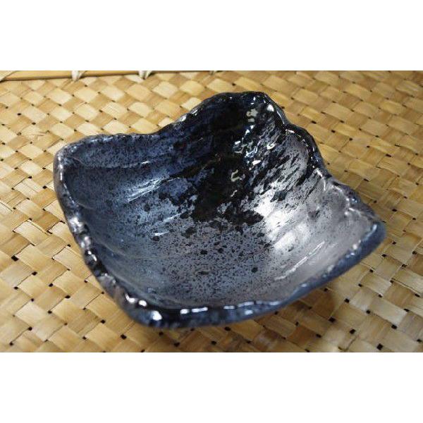 KB089荒ソギ14ｃｍ小鉢　明世黒MDK★アウトレット品★