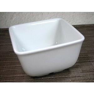 KB136 白い食器　白磁９．８ｘ９．８cm角深鉢