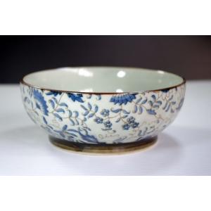 KB196 有田「祥窯」の藍華スープボウル