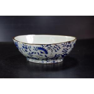 KB198藍華楕円１５ｃｍ小鉢