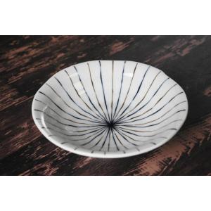 KZ004 京十草5寸浅丼 (9右後)　[美濃焼/日本製/陶磁器/洋食器/洋風/中皿/パン/取り皿/...