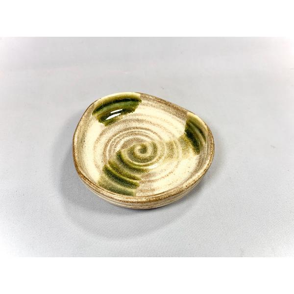 彩華さび白織部刷毛豆皿  [美濃焼/日本製/陶磁器/和風/ブラウン/茶色/小皿/深皿/漬物/薬味/副...