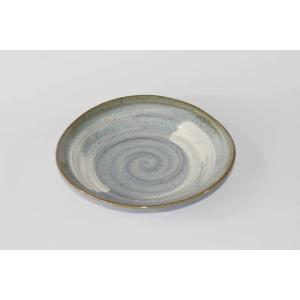 彩華砂均窯渕エンカ白刷毛６５皿 [美濃焼/日本製/陶磁器/和食器/和風/中皿/丸/おしゃれ/盛皿/ブ...