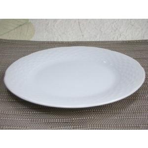 ★20枚セット★白い食器・Woven Bamboo Pattern16.5cmプレート [美濃焼/日...