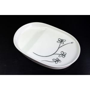 KZ076　フラワー楕円18.4cmセルフプレートDKH★アウトレット品★