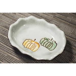 フリル千代口　かぼちゃ [美濃焼/日本製/陶磁器/和食器/和風/箸休め/醤油入れ/野菜/お漬物/レス...