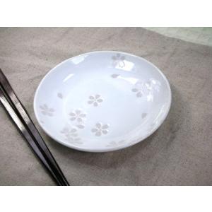 KZ169 ホワイトクリーム桜12.4cm小皿★アウトレット品★