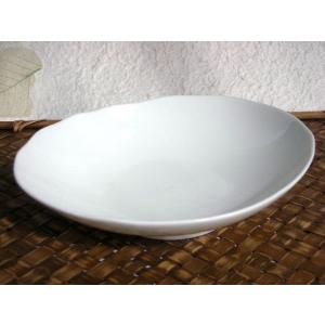うすイエロー楕円和皿19.5x16.2cm  KZ207