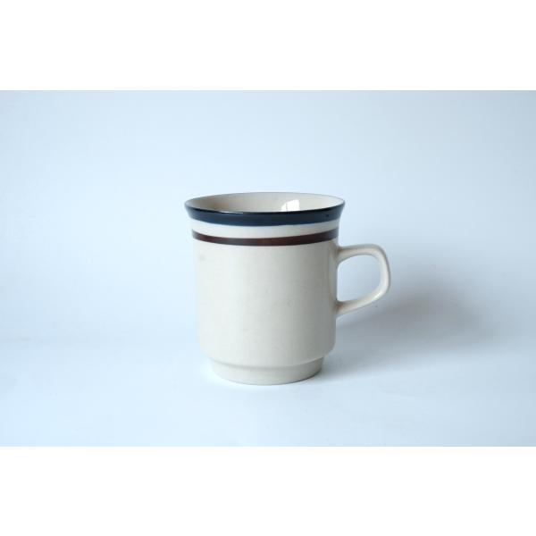 MC007　日本製ストーン紺茶ラインマグ　★アウトレット品こみ★