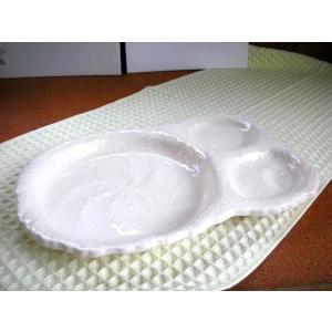 OZ051 洋食器白い食器・ミッキーホワイトランチプレート　YYT★アウトレット品★