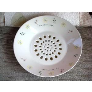 OZ134 生野菜盛り付け皿（写真の穴の空いた上の皿のみ）　アウトレット品