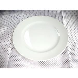 OZ164 ホワイト玉ブチリム26.6cm皿　★アウトレット品★