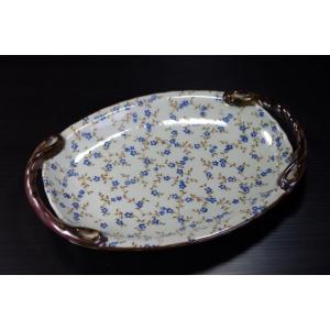 OZ220 憲小花21.7cm手付き楕円皿★アウトレット品こみ★AKS